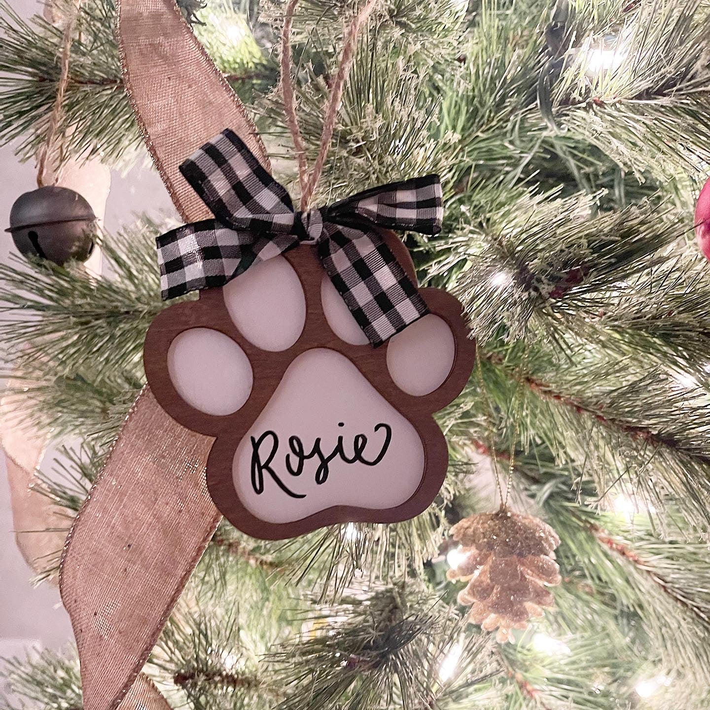 Custom Pup Paw Ornament