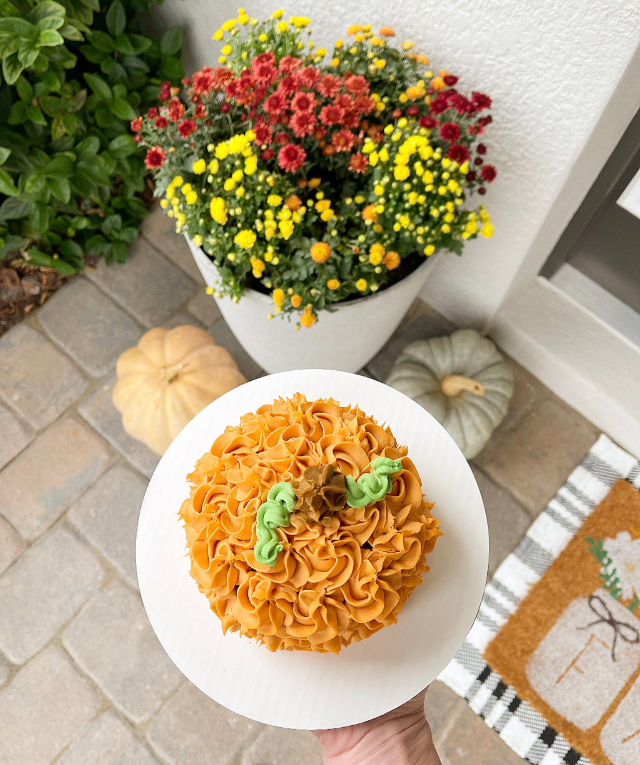 Fall Pumpkin Dog Cake