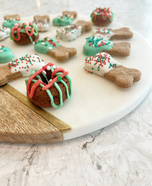 Mini Holiday Doggie Doughnuts