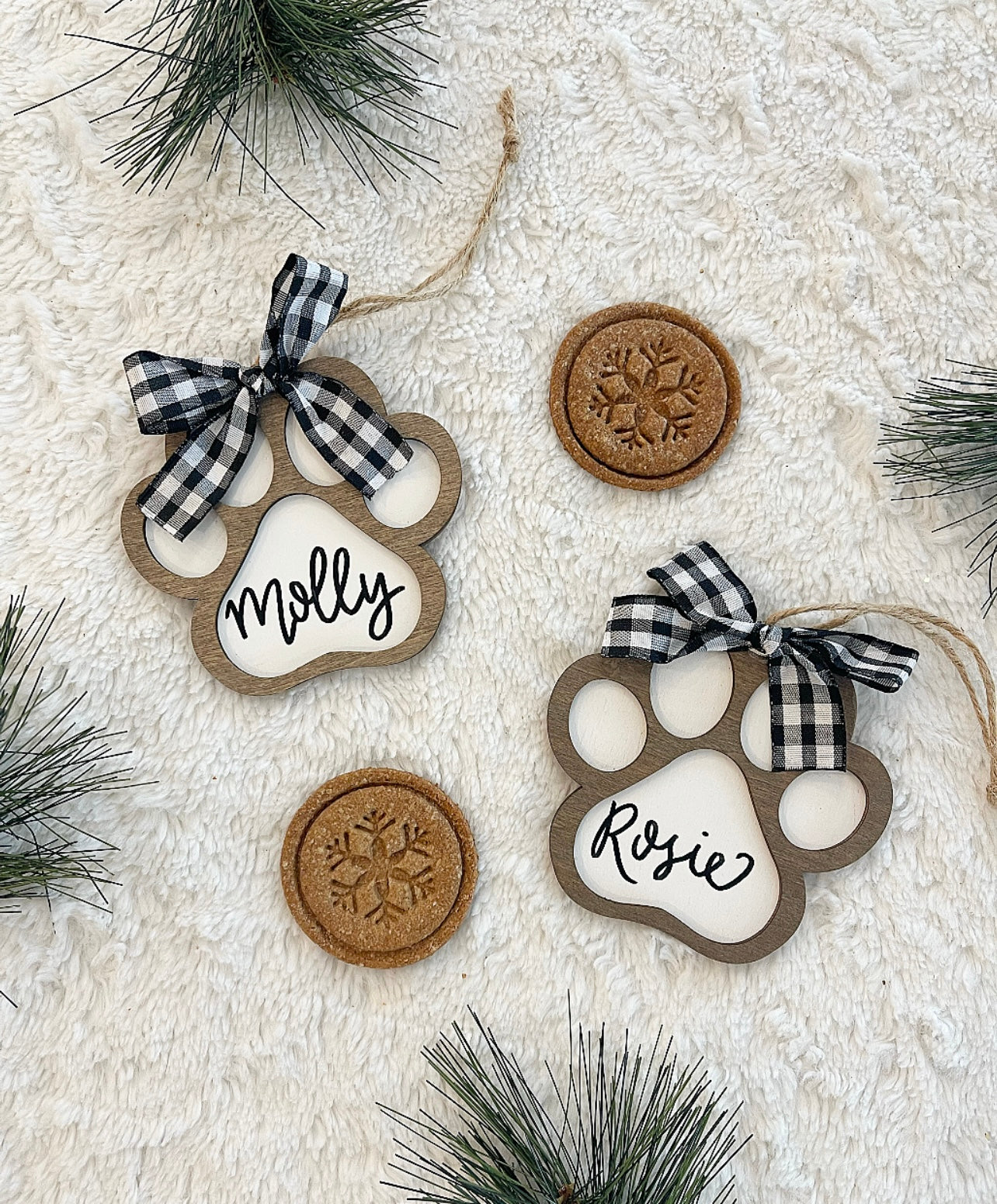 Custom Pup Paw Ornament